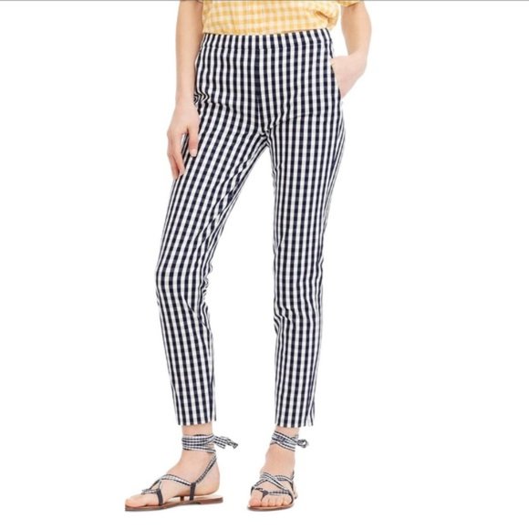 J. Crew Pants - ⭐️3/$25 J.Crew Martie Gingham Stretch Cotton Pants
